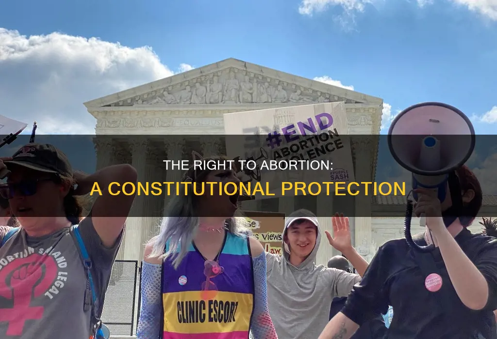 how was abortion constitutionally protected