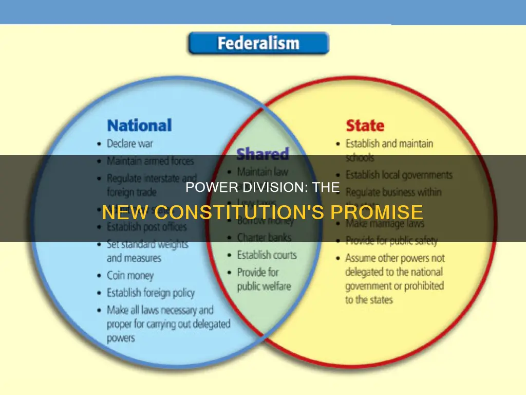 how was power divided in the new constitution