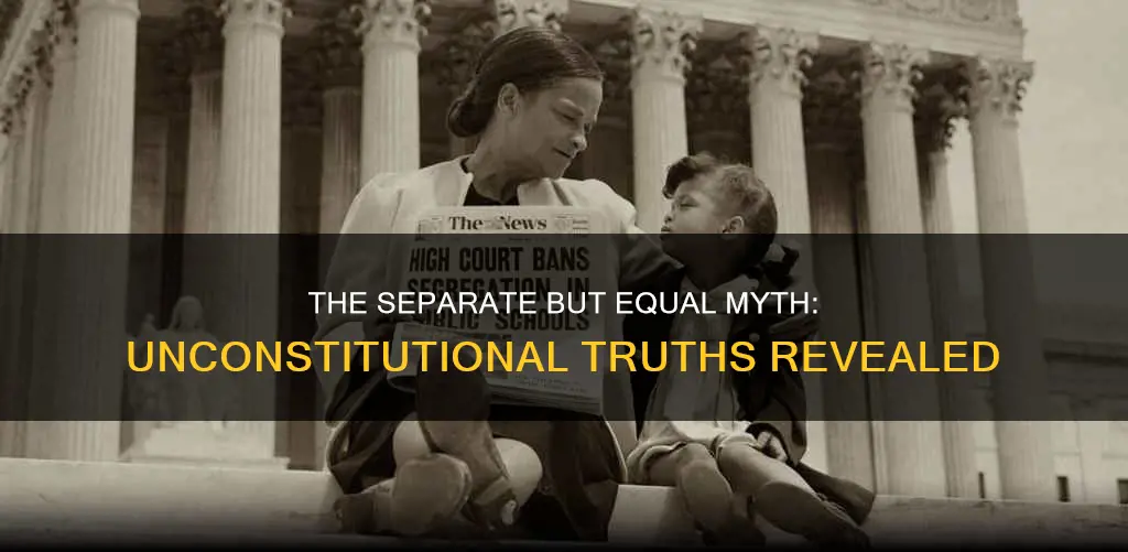how was seperate but equal disproven by constitution