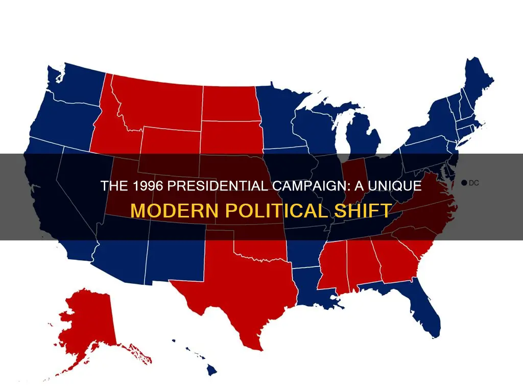 how was the 1996 presidential campaign unique in modern politics
