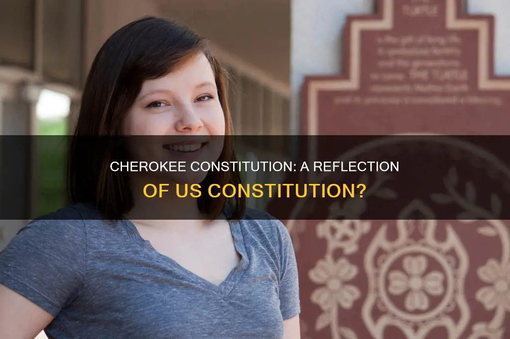how was the cherokee constitution similar to the us constitution