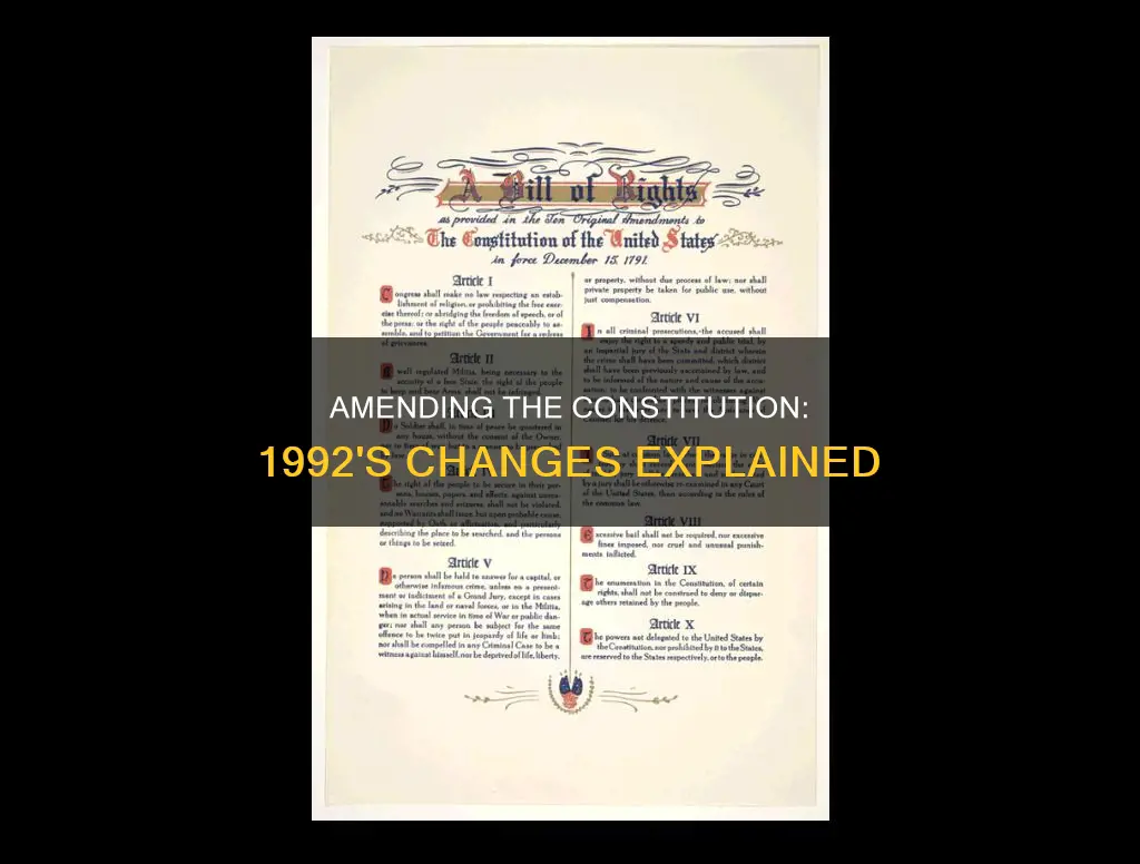 how was the constitution amended in 1992