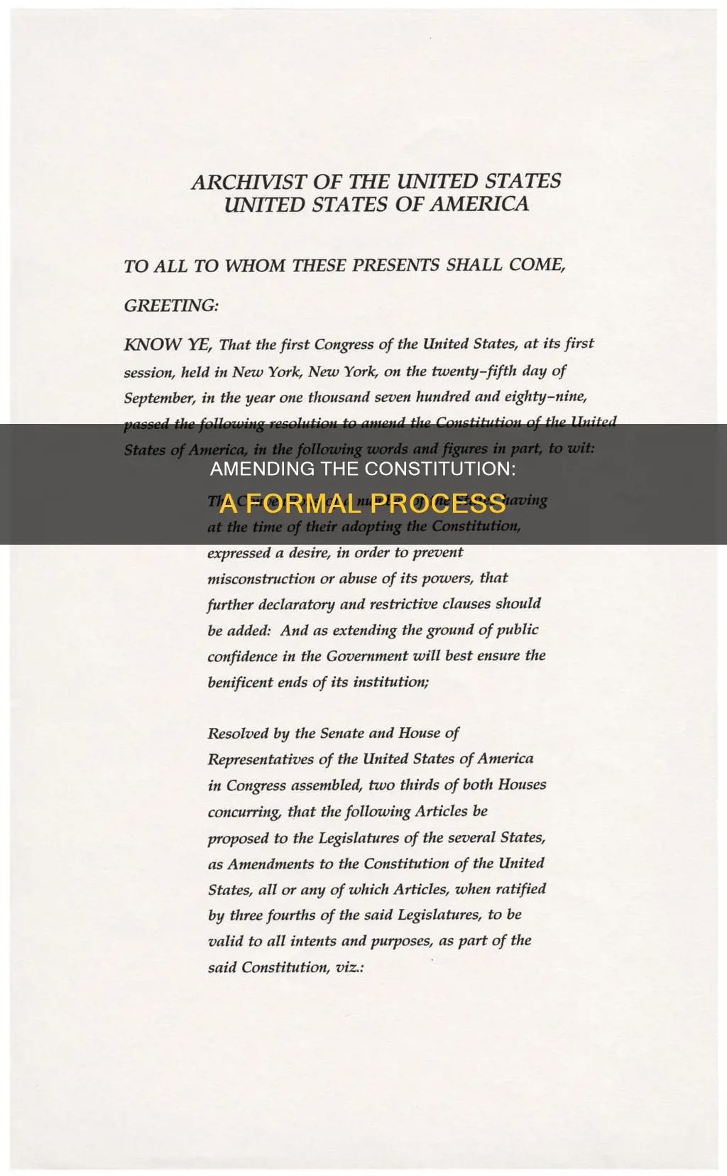 how was the constitution formally amended