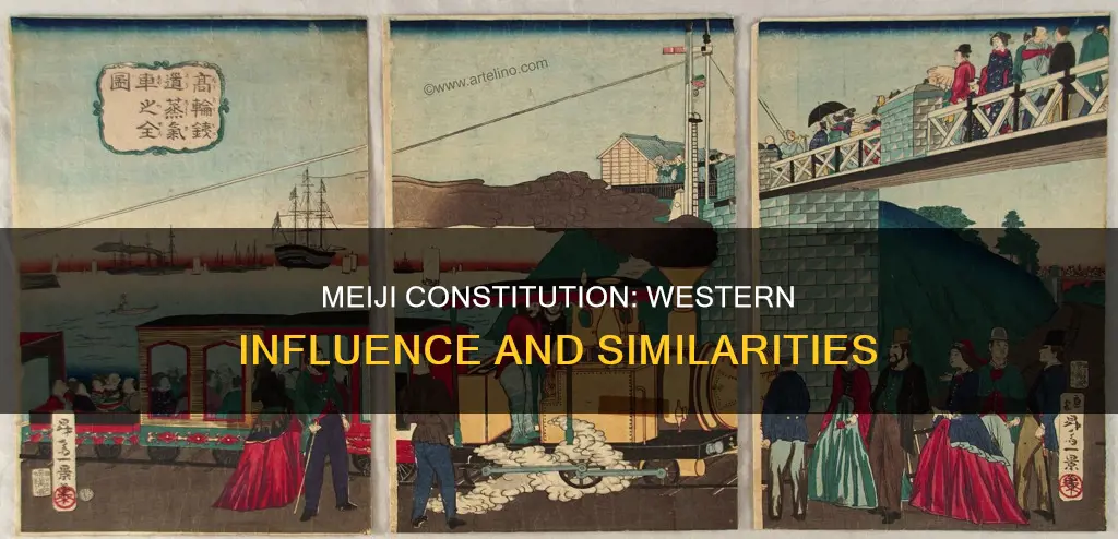 how was the meiji constitution similar to western constitutions