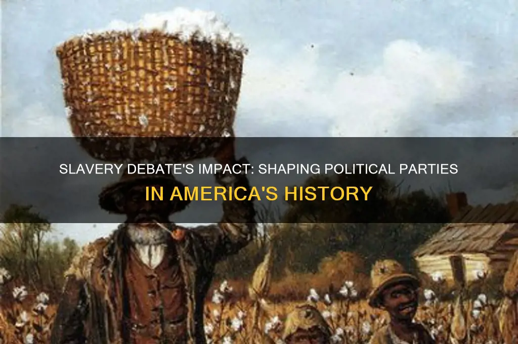 how were political parties affected by the debate over slavery