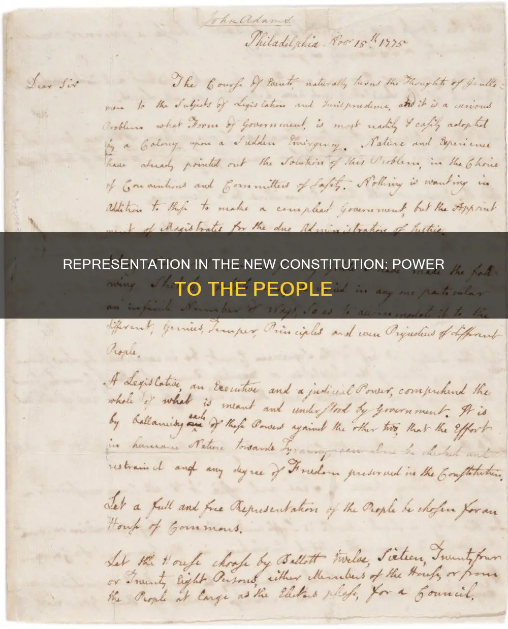 how would the population be represented in the new constitution