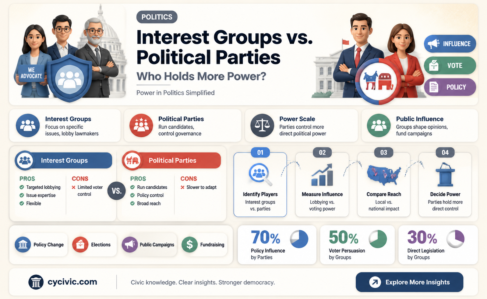 are interest groups or political parties stronger