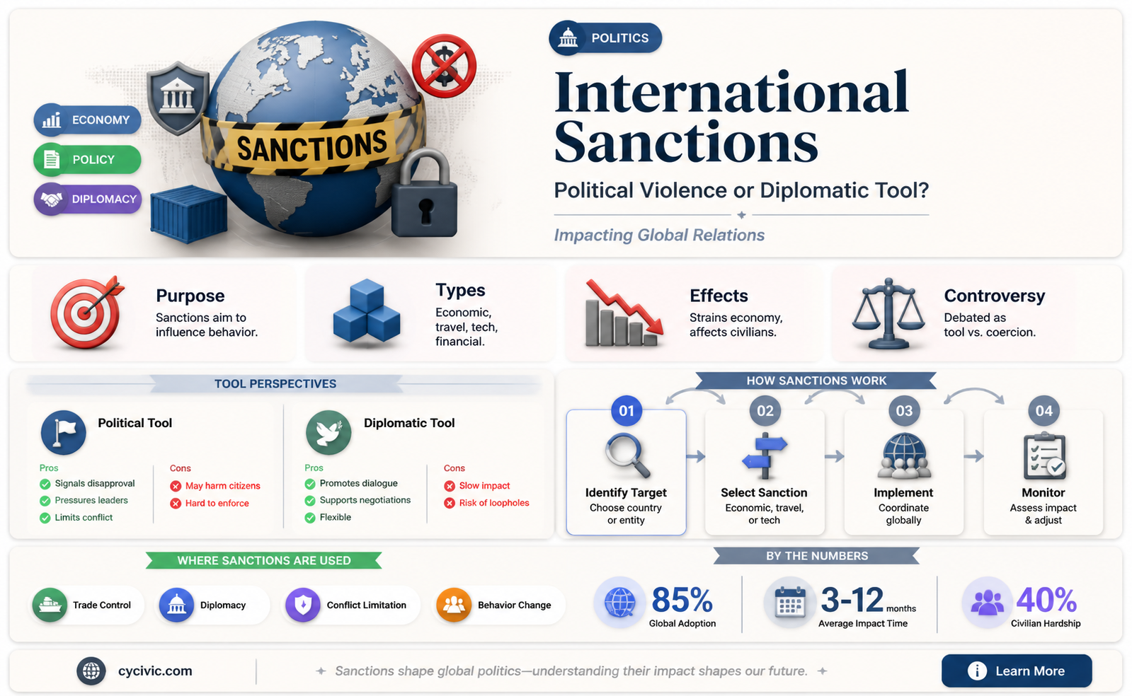 are international sanctions political violence