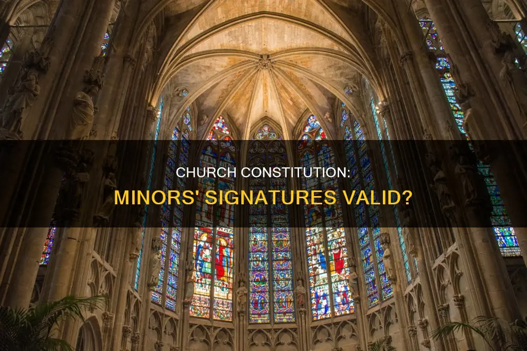 is a church constitution valid if minors are signators
