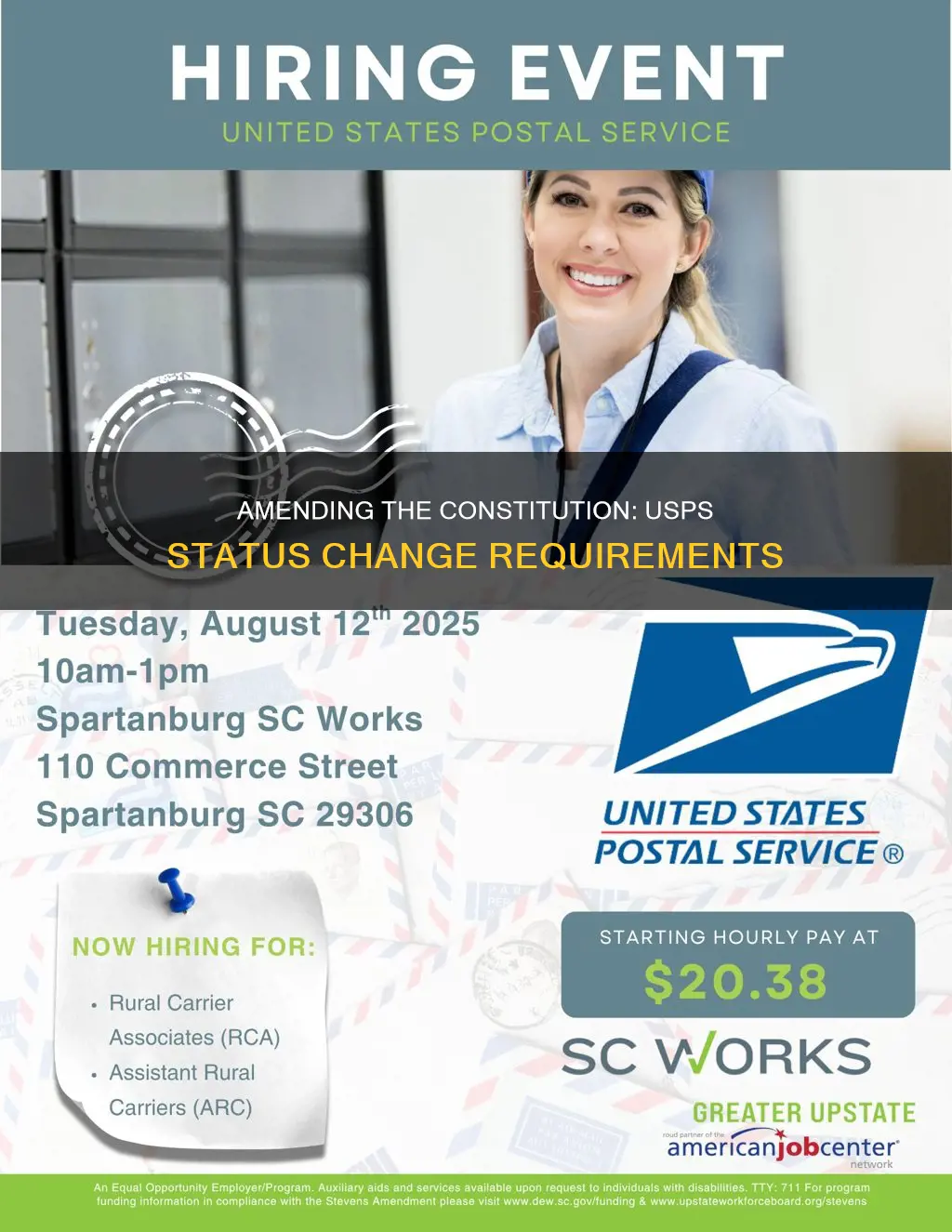is a constitutional amendment required to change status of usps