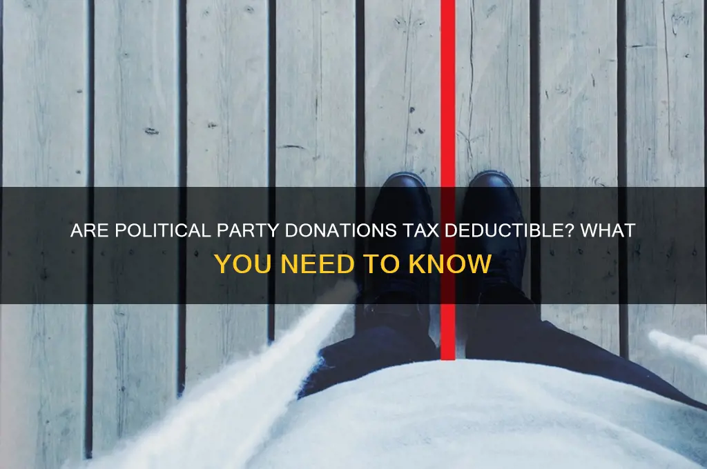 is a donation to a political party tax deductible