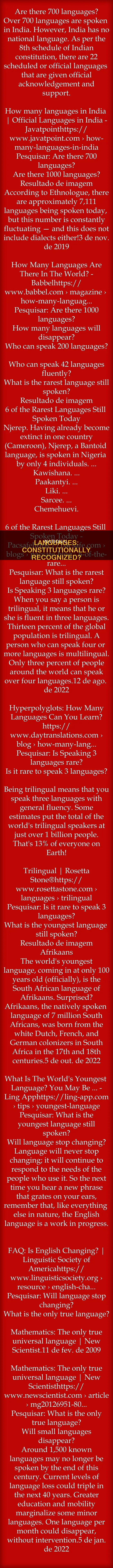 is a national language normally identified in the constitution