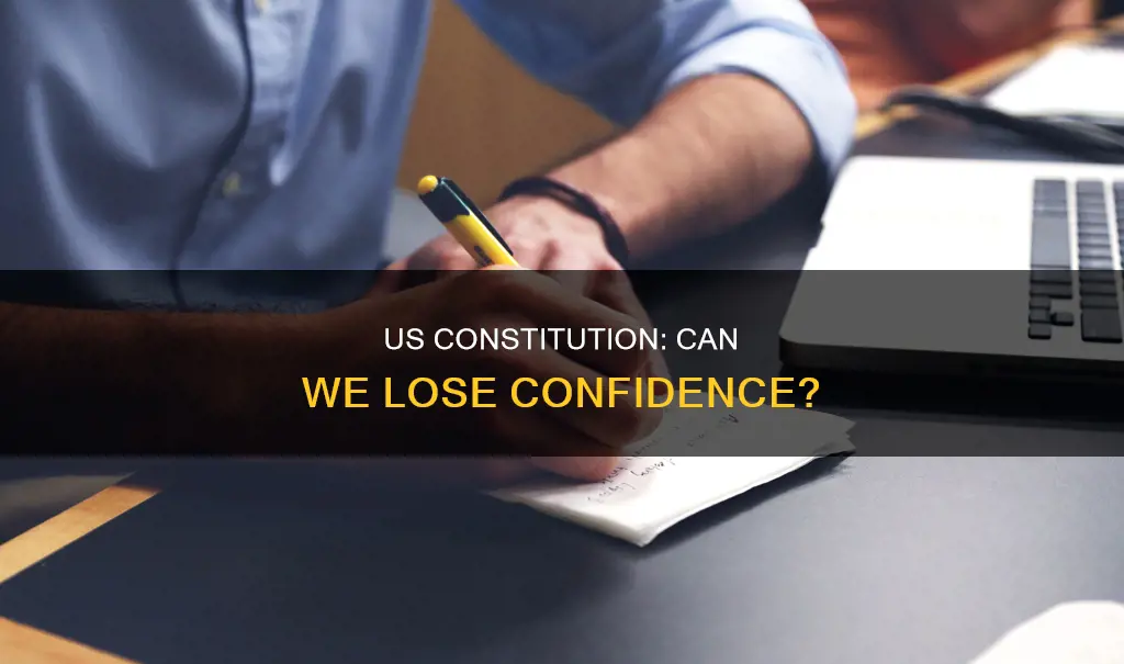is a no confidence vote in the us constitution