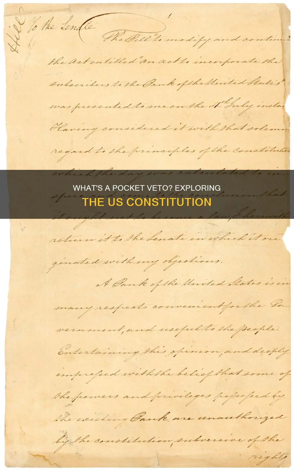 is a pocket veto mentioned in the constitution