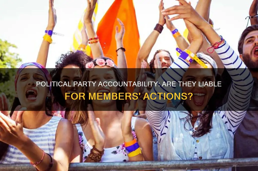 is a political party liable for actions of its members