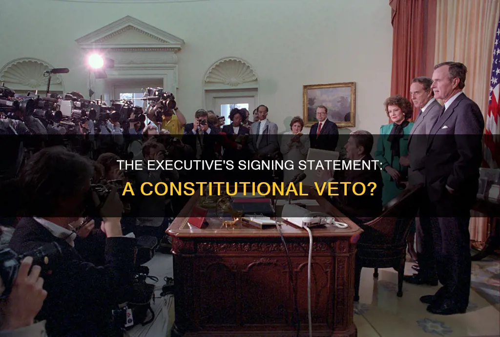 is a signing statement a constitutional veto