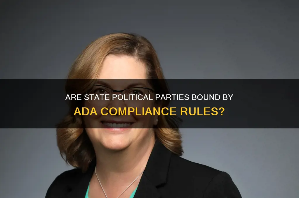 is a state political party subject to the ada