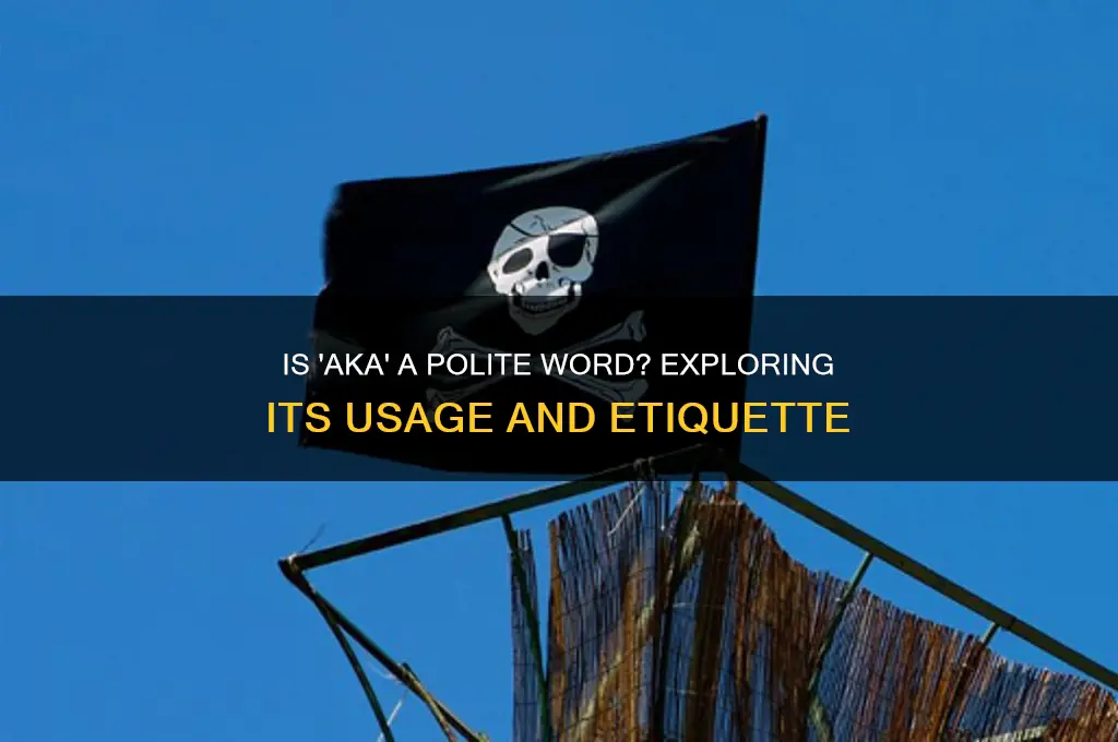 is aka a polite word