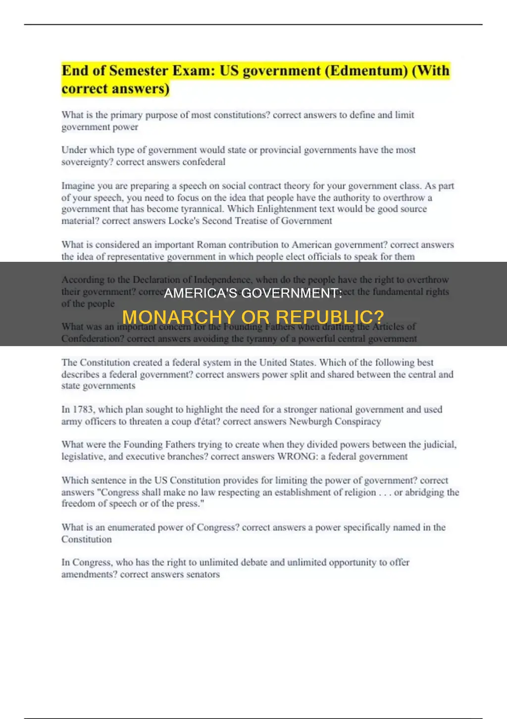 is america a constitutional monarchy or republic