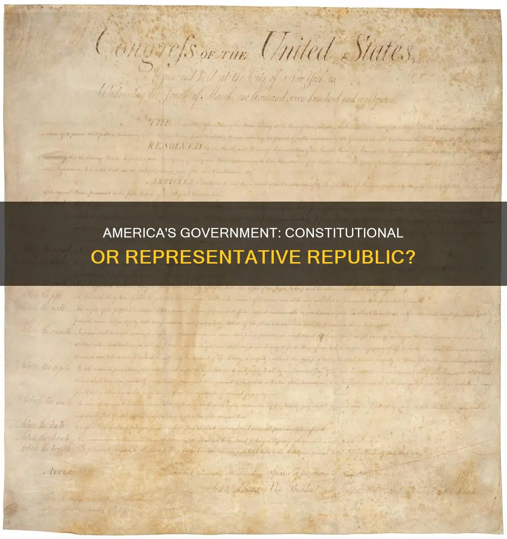 is america a constitutional republic or a representative republic