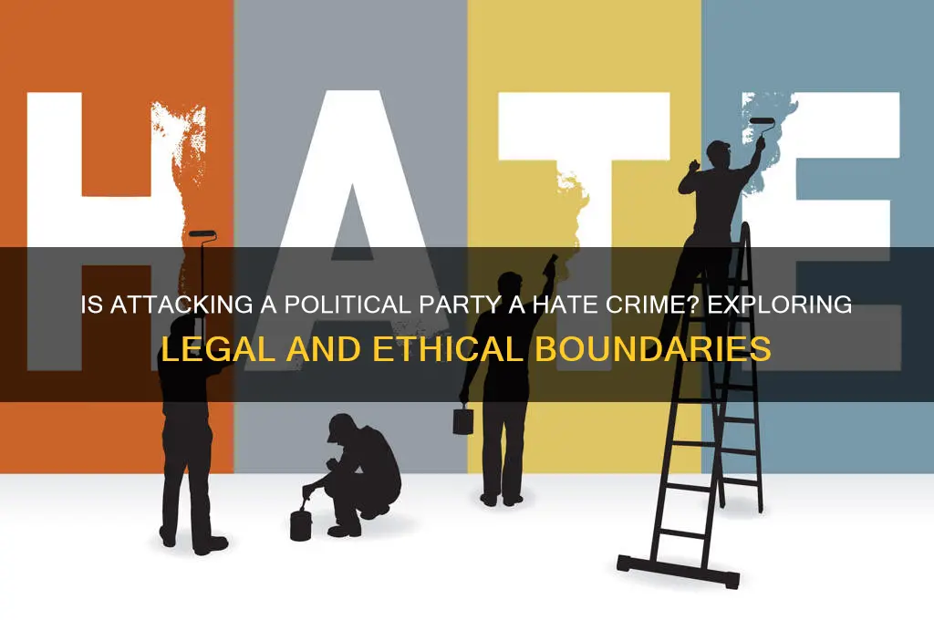 is attacking a political party a hate crime