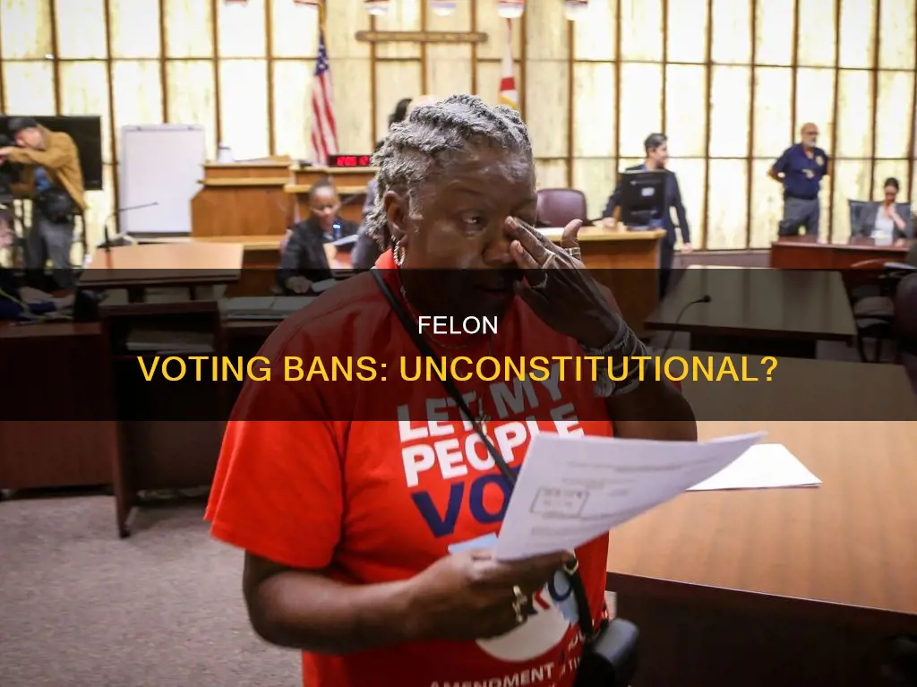 is banning felon voting a violation of the constitution