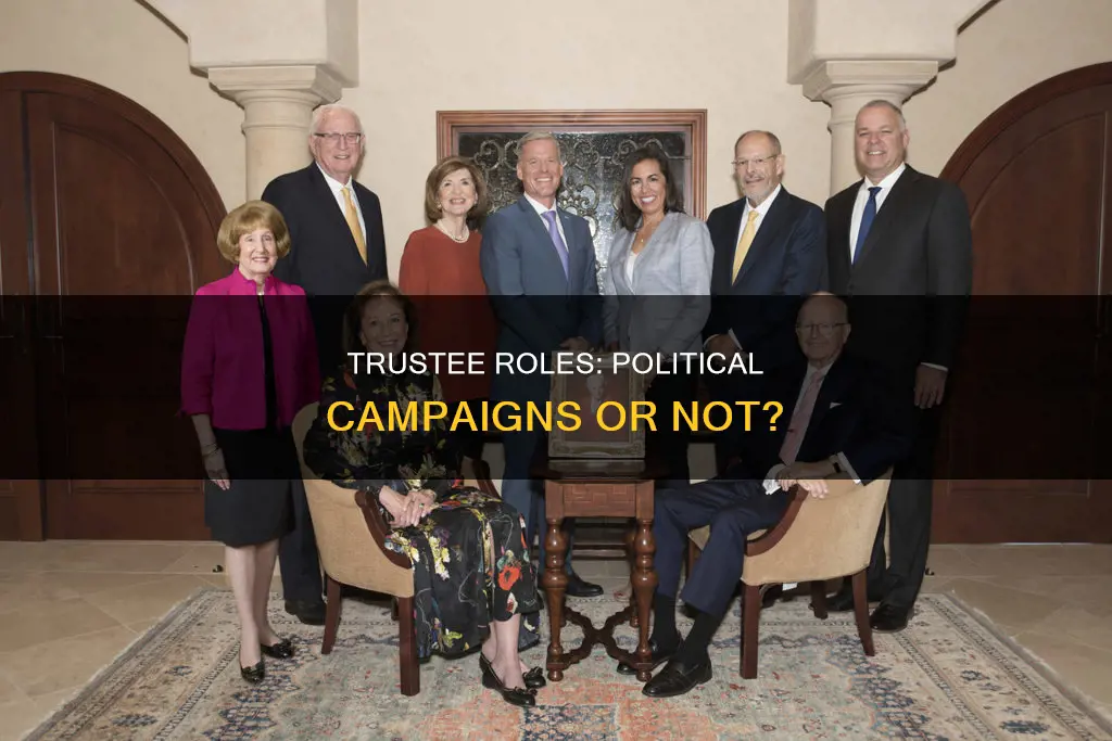 is being a trustee a political campaign