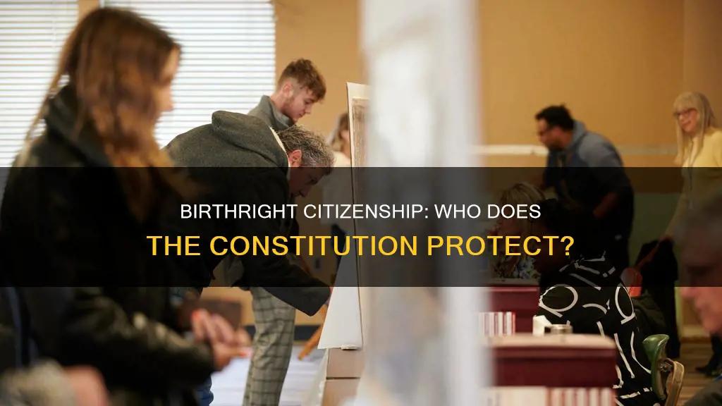 is birthright citizenship in the constitution for illegal aliens