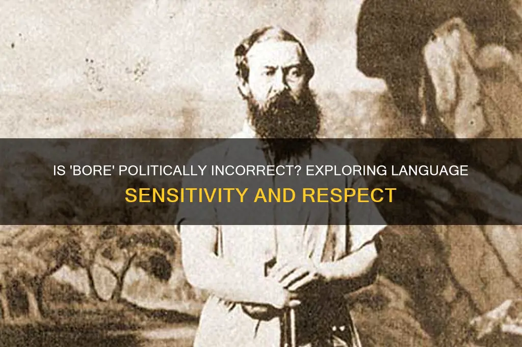 is bore politically incorrect