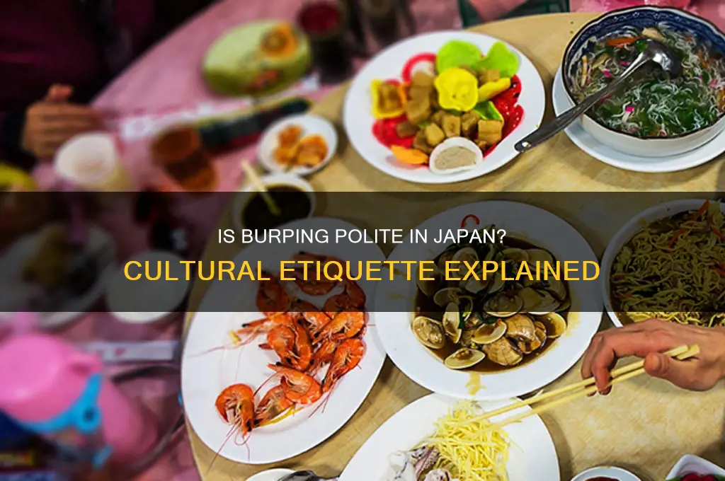 is burping in japan polite