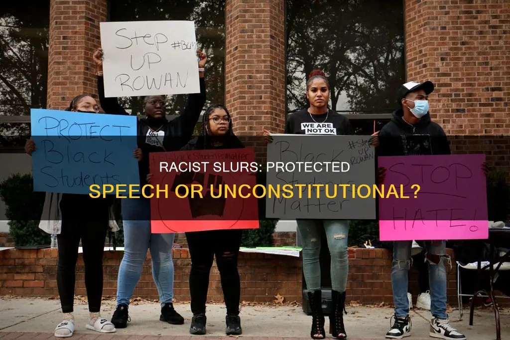 is calling someone a racist slur against the constitution