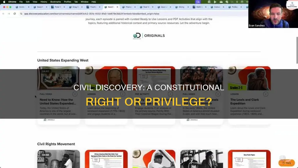 is civil discovery a constitutionally protected