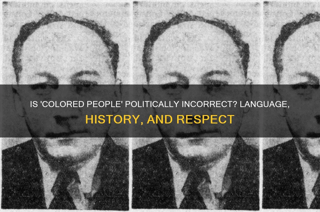 is colored poeple politically incorrec
