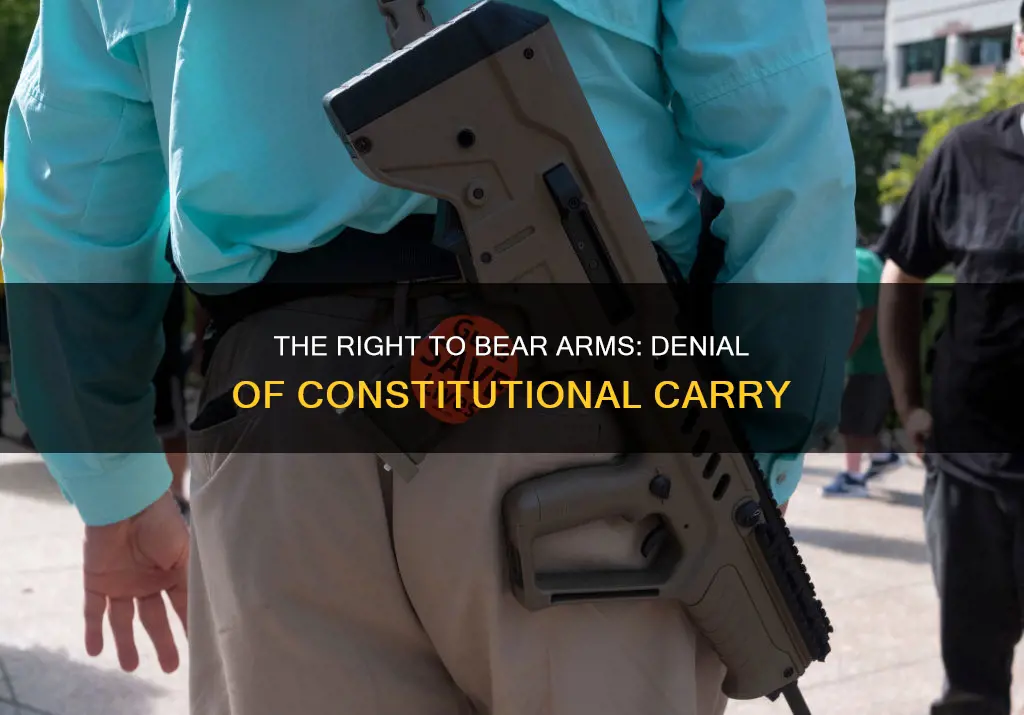 is denial of constitutional carry illegal