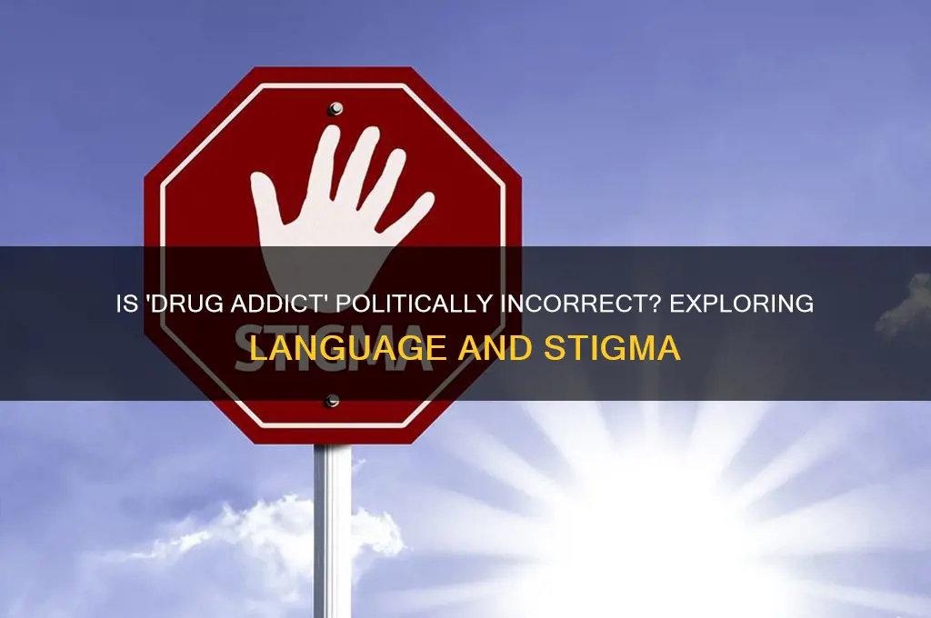 is drug addict politically incorrect