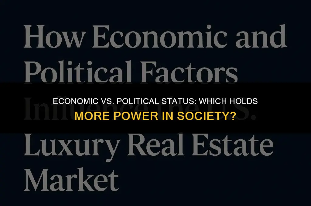 is economic status more important than political status