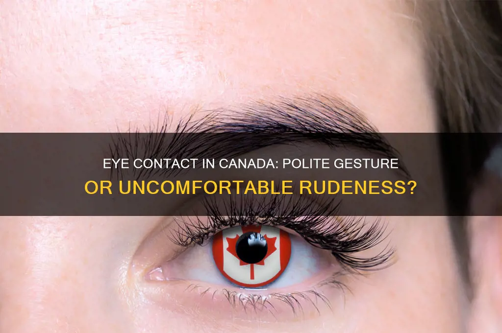 is eye contact rude or polite in canada