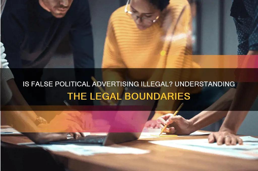 is false political advertising illegal