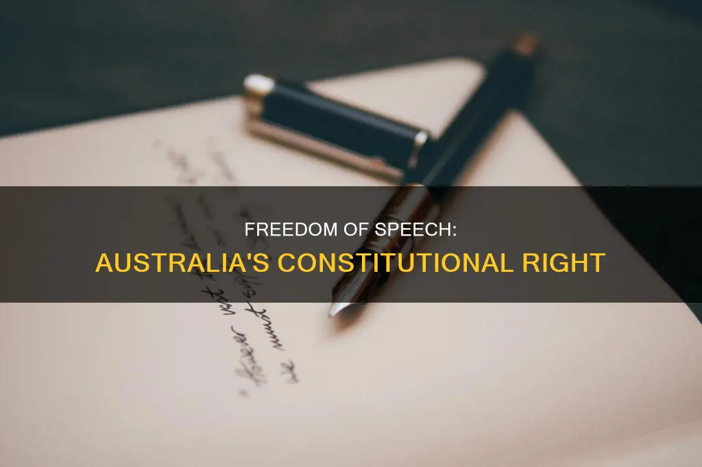 is freedom of speech in the australian constitution