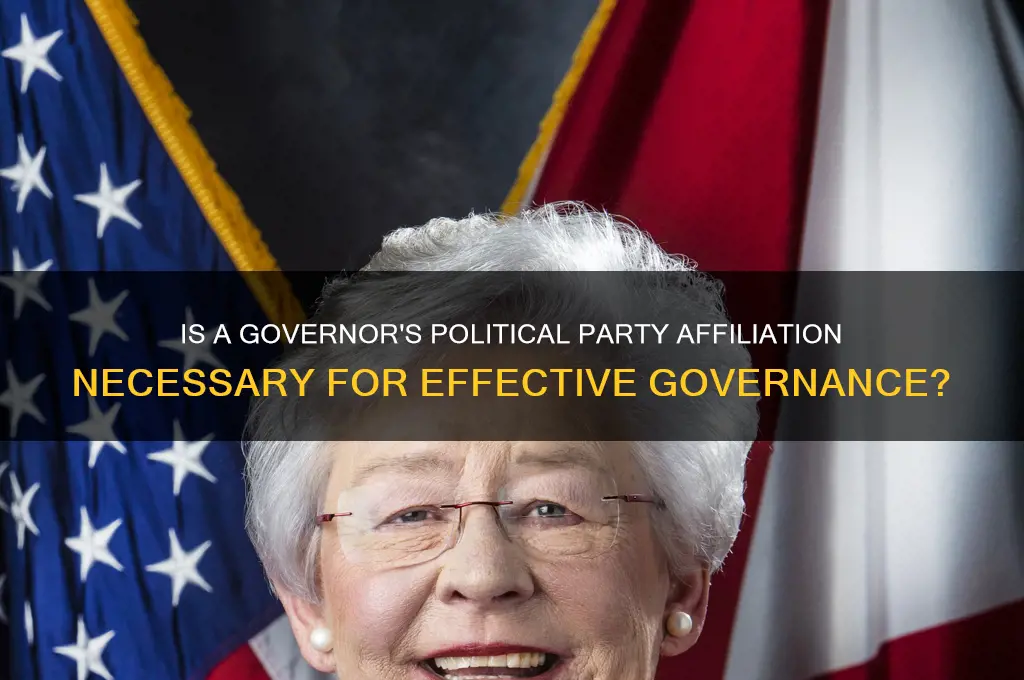 is governer in a political party