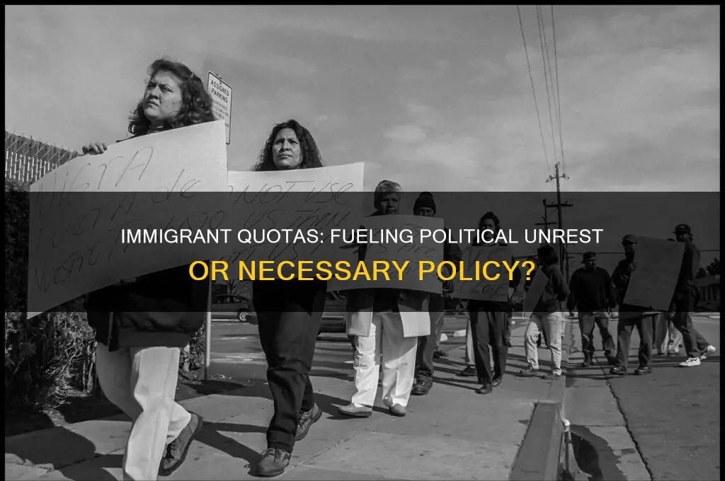 is immigrant quotas political unrest