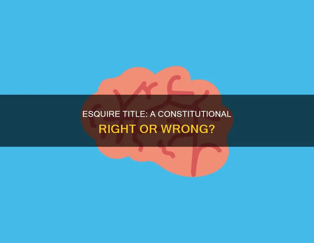 is it against the constitution to be called esquire