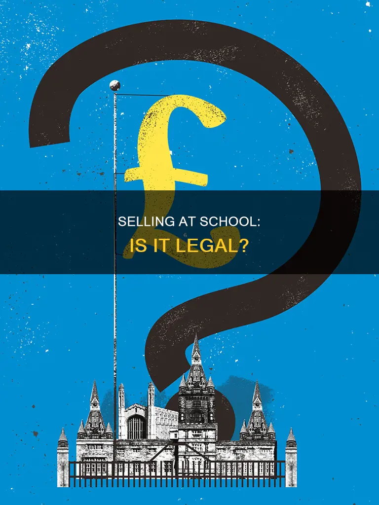 is it against the constitution to sell at school