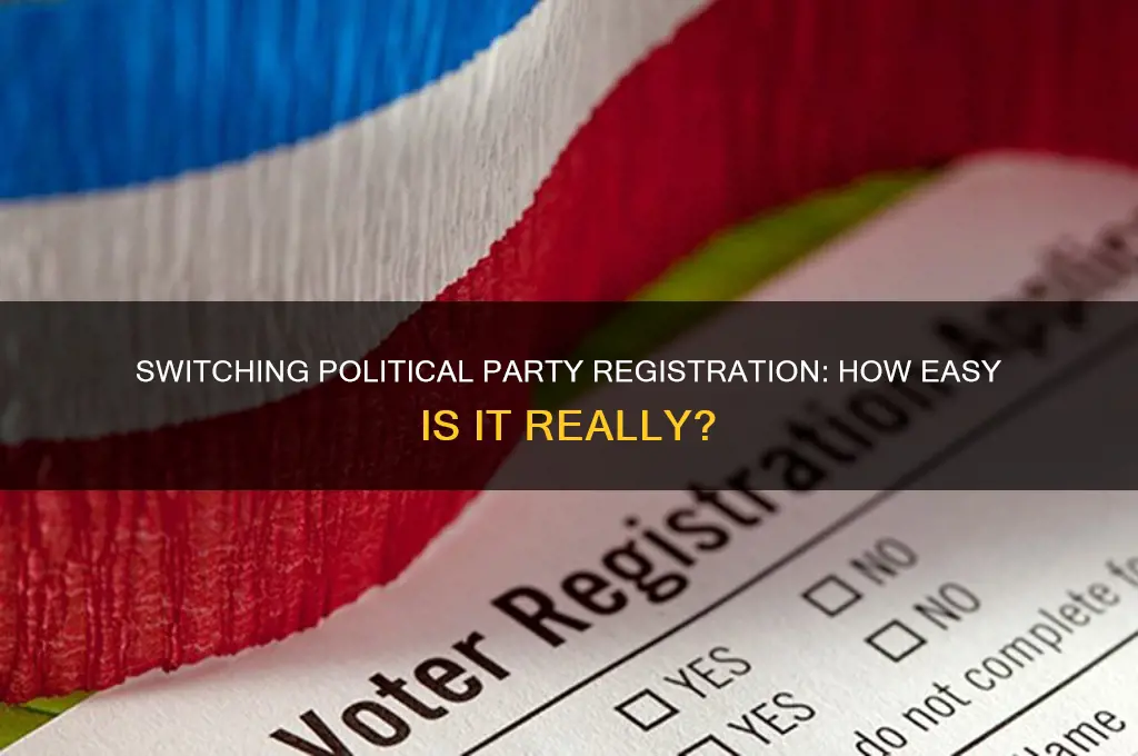 is it easy to swith party registration politic