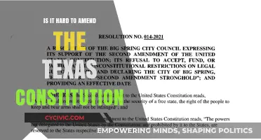 Amending Texas Constitution: A Tough Nut to Crack?