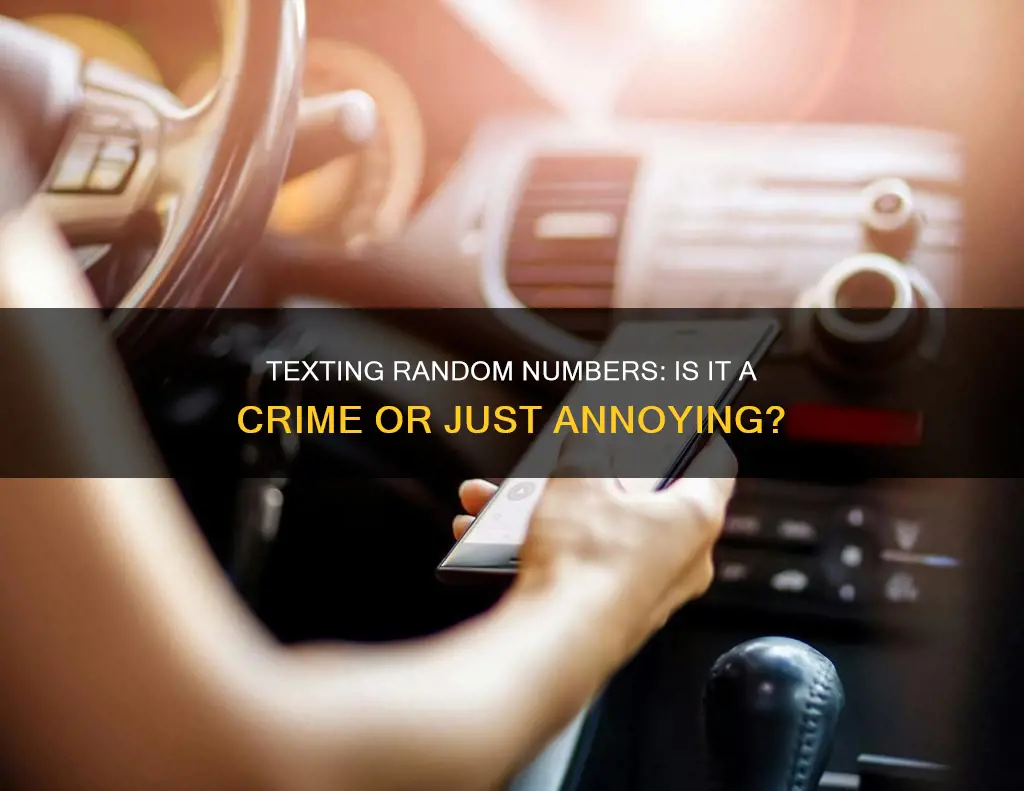 is it illegal to text random numbers