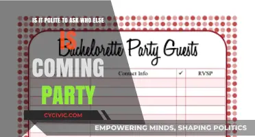 Is It Polite to Ask Who Else Is Coming to the Party?