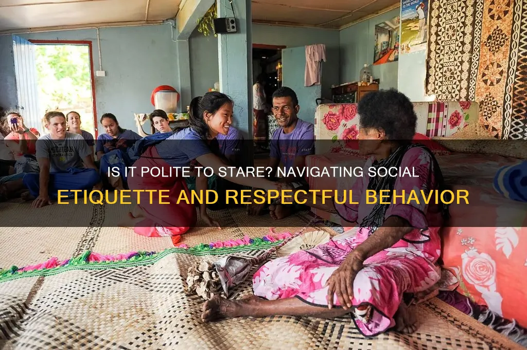 is it polite to stare