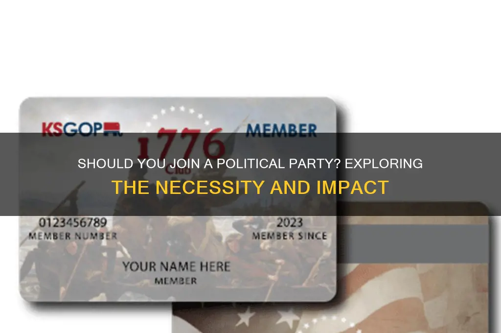 is it required that you join a political party