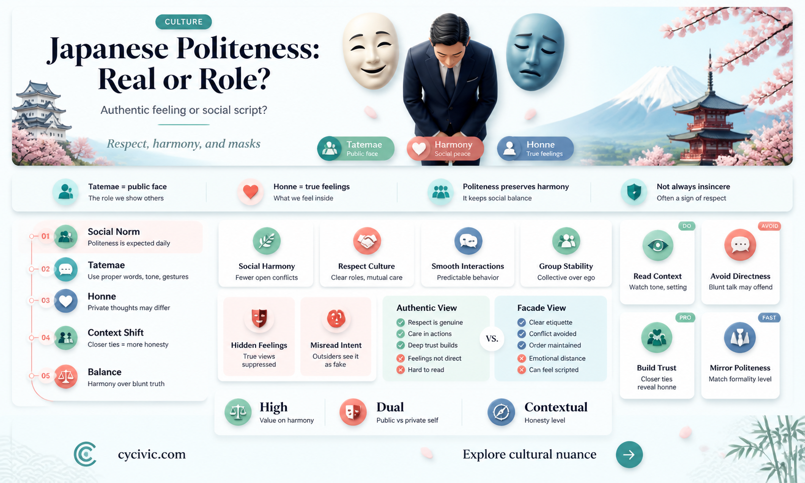 are japanese politeness fake